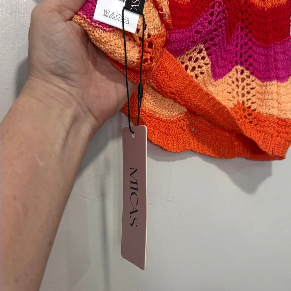 MICAS Colorful Wave Pattern Mini Skirt - Picture 2 of 5